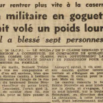 Trèche Bernard en garnison à Courbevoie Le Télégramme 25 Juillet 1955