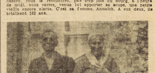 Bodilis Couple Bon Ar C'Hloarec et Annick Péden Le Télégramme de Brest 30 août 1952