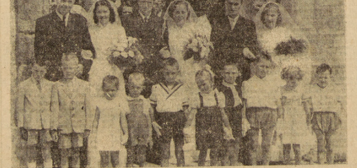 Crozon triple mariage Familles Le Rita Piton et Carsoyrou Le Télégramme 4 août 1952