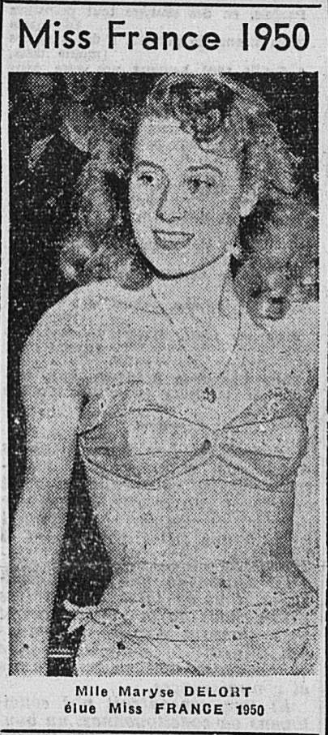 Delort Maryse Miss France 1950 Le Centre républicain 4 janvier 1950