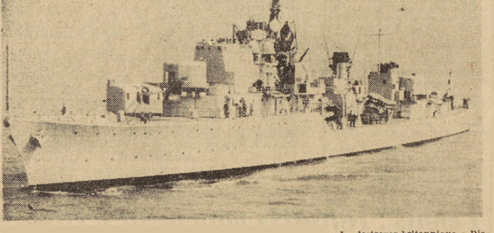 Destroyer britannique Diamond classe D Le Télégramme de Brest 12 août 1952