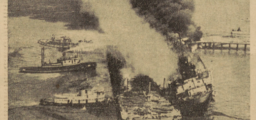 Incendie du pétrolier Victor H Kelly Oleum Californie Le Télégramme du 17 Juillet 1952