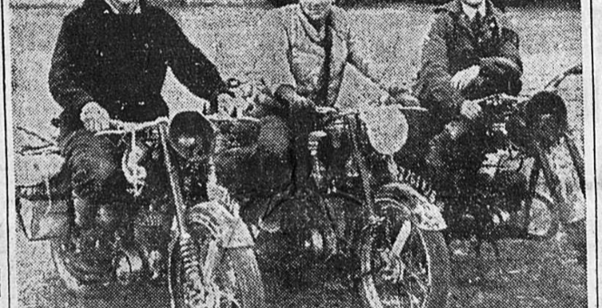 Le Tour du Monde en motocyclette Bertranet Golan et Demay Le Centre républicain 4 janvier 1950