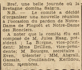 Lesneven Brest Châteaulin Tréméven Gourin Un réveil Breton à Saïgon Le Télégramme de Brest 18 août 1952