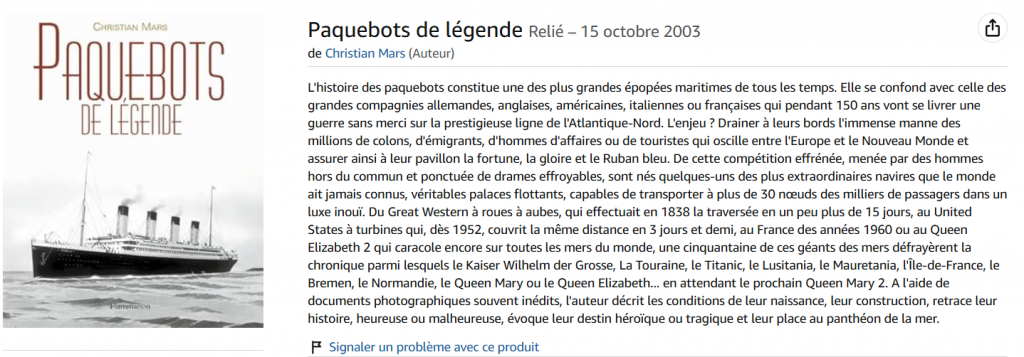 Paquebots de légende