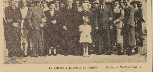 Plabennec Noces d'Or époux Léost Le Télégramme de Brest 28 août 1952