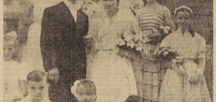 Plouenan Photo Mariage Moal Jeanne avec Alard Robert Le Télégramme de Brest 5 aout 1952