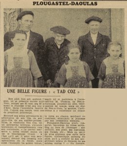 Plougastel-Daoulas Mr Thomas 93 ans Le télégramme de Brest 16 juillet 1952