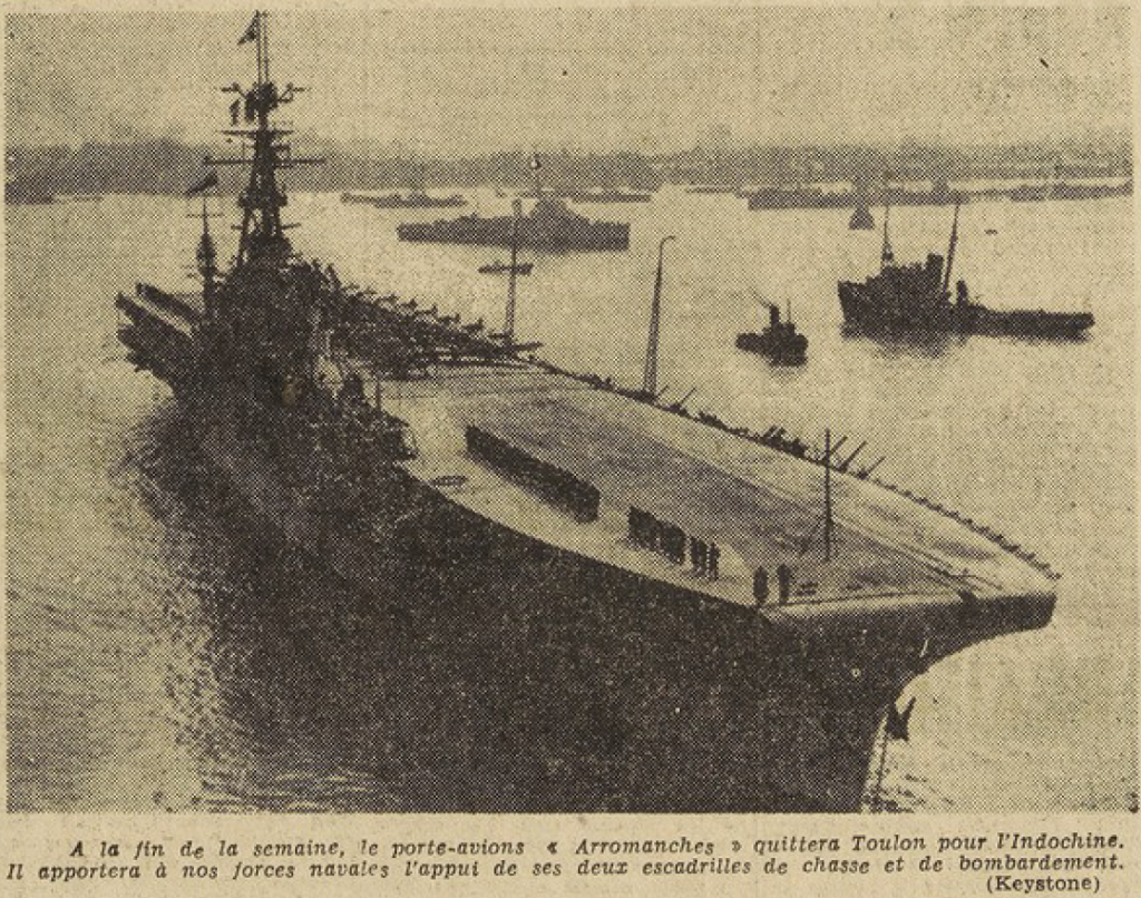 Porte-Avions Arromanches Le Télégramme de Brest 27 août 1952