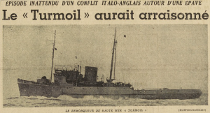 Remorqueur de haute mer Turmoil Le Télégramme de Brest 27 août 1952