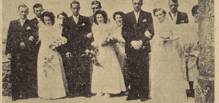 Trégarantec Triple mariage Le Télégramme 2 juillet 1952