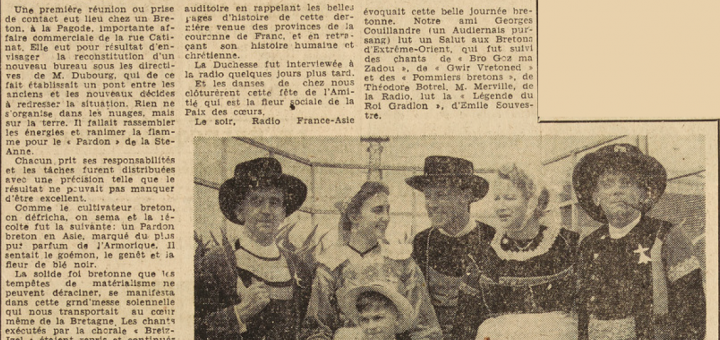 Un réveil Breton à Saïgon Le Télégramme de Brest 18 août 1952