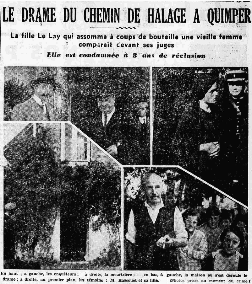 Quimper Le Drame du chemin de halage Le Petit Breton 13 janvier 1935