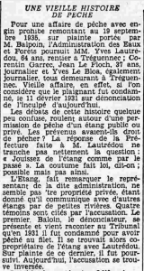 Tréguennec Tribunal correctionnel vielle affaire de pêche Lautrédou Yves Garrec Corentin Le Floch Jean Le Bloa Yves Le Petit Breton 2 février 1936