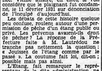 Tréguennec Tribunal correctionnel vielle affaire de pêche Lautrédou Yves Garrec Corentin Le Floch Jean Le Bloa Yves Le Petit Breton 2 février 1936
