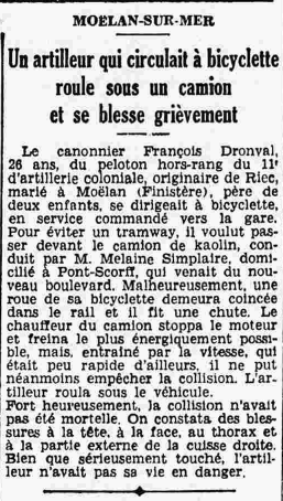 11e Artillerie Coloniale Dronval François Le Petit Breton 1 novembre 1936
