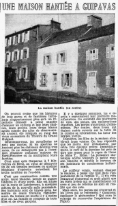 Guipavas une maison hantée Le Petit Breton 1 novembre 1936