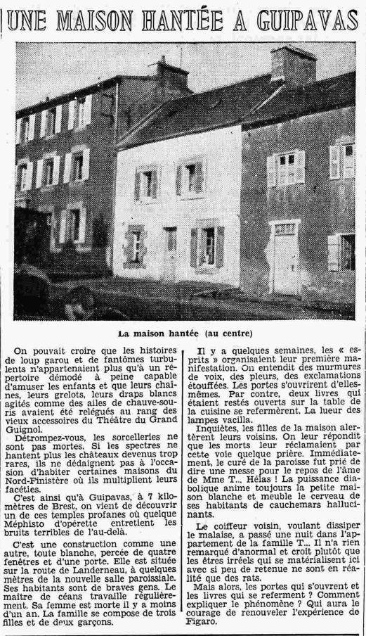 Guipavas une maison hantée Le Petit Breton 1 novembre 1936