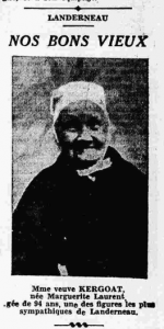 Landerneau Laurent Marguerite veuve Kergoat Le Petit Breton 1 novembre 1936
