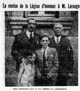 Morlaix Légion d'honneur Mr Lerouge Le Petit Breton 1 novembre 1936