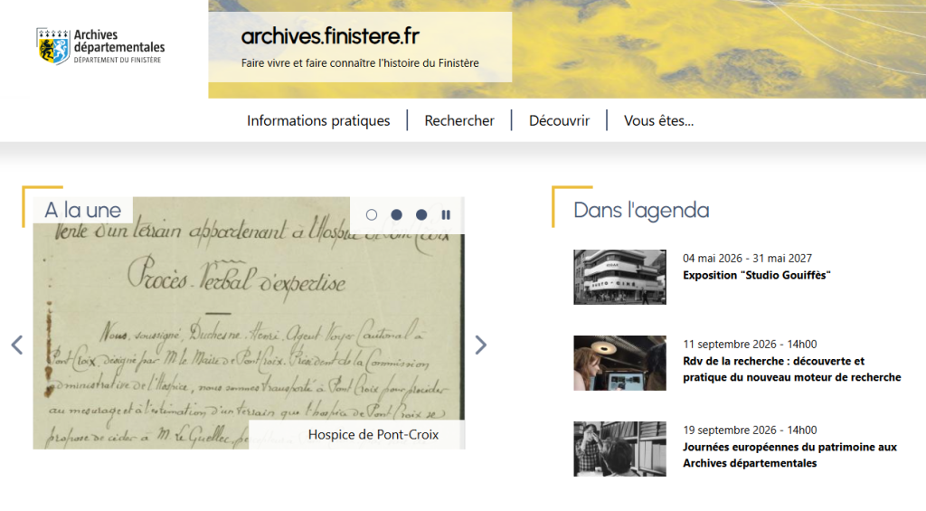 Archives du Finistère (29) en ligne