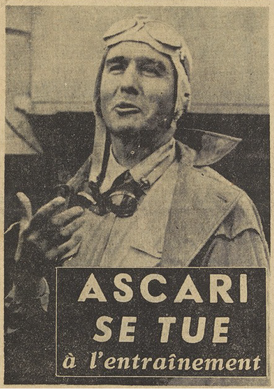 Ascari se Tue à l'entaînement Le Télégramme 27 mai 1955