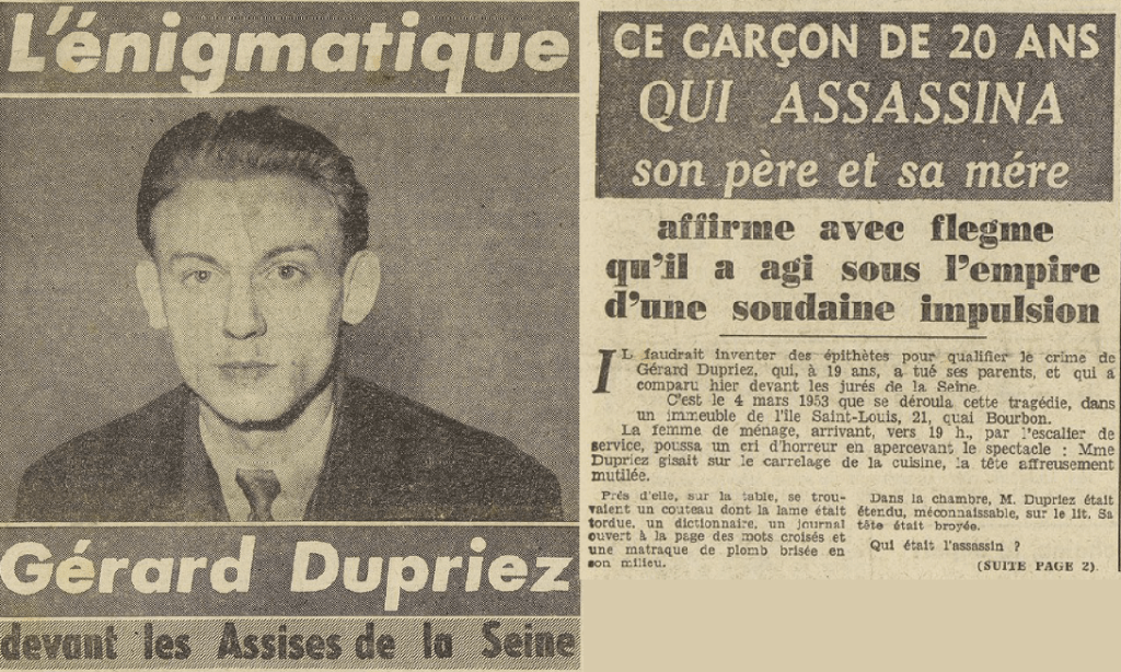 Assises de la Seine Dupriez Gérard Le Télégramme 10 mai 1955