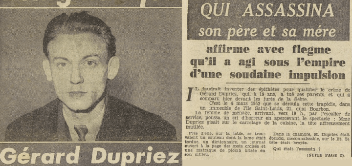 Assises de la Seine Dupriez Gérard Le Télégramme 10 mai 1955
