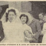 Brest Kerbonne Mariage Mahé Pierre avec Prigent Félicienne Le Télégramme de Brest 16 mai 1955