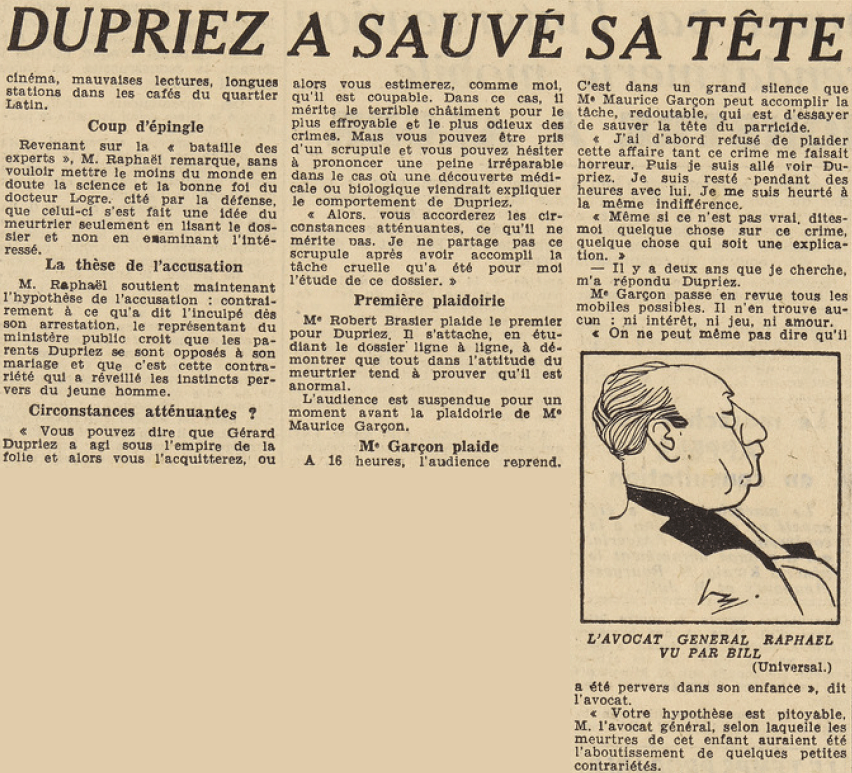 Gérard Dupriez a sauvé sa tête Le Télégramme 12 mai 1955