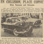 Morlaix Accident de voiture Tanguy Roger et Mr Denongondin Le télégramme 2 mai 1955