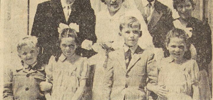 Plouguerneau Mariage Marchadour Pierre avec Senant Yvette Le Télégramme 25 mai 1955
