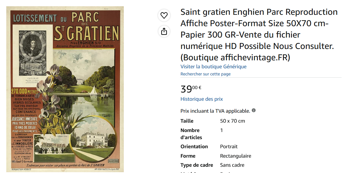 Saint-Gratien affiche Parc