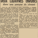 Sombernon deux cadavres de dénonciateurs découverts au fond d'un puit Le Télégramme 24 mai 1955