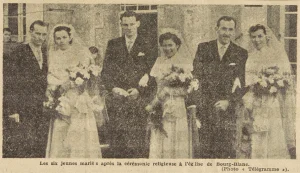 Brest Bourg-Blanc triples mariages Le Télégramme 6 Janvier 1954