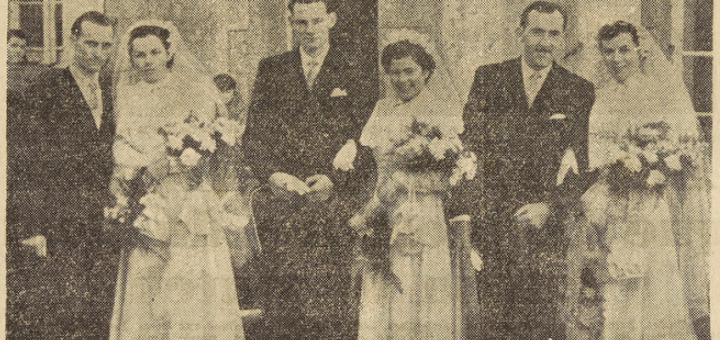Brest Bourg-Blanc triples mariages Le Télégramme 6 Janvier 1954
