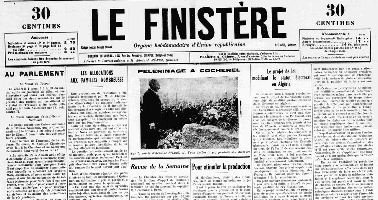 Les archives du journal Le Finistère